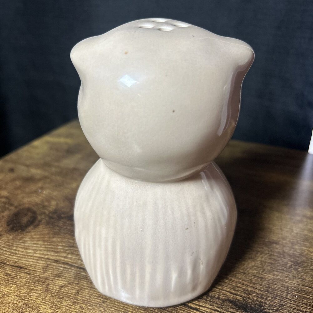 Vintage Ceramic Wise Owl Beige 5” For Sachet Potpourri Holder W/ Rubber Stopper - Picture 8 of 11
